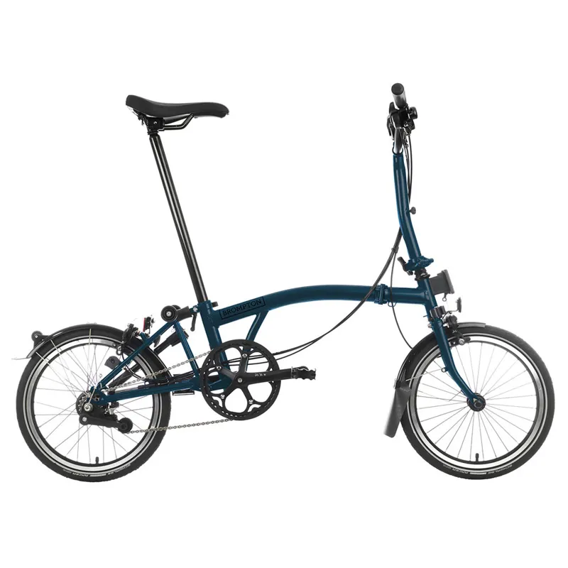 Brompton C-Line Explore 6 Speed M6L with Mid Bar in Ocean Blue-1
