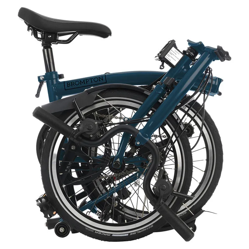 Brompton C-Line Explore 6 Speed M6L with Mid Bar in Ocean Blue-3