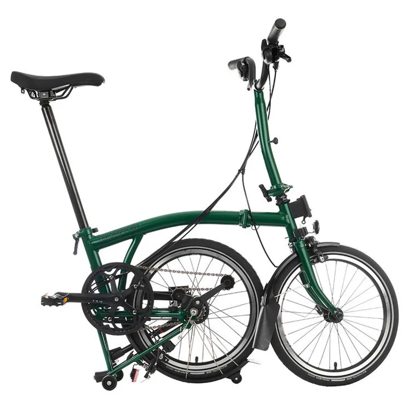 Brompton C-Line Explore 6 Speed M6L with Mid Bar in Racing Green-2