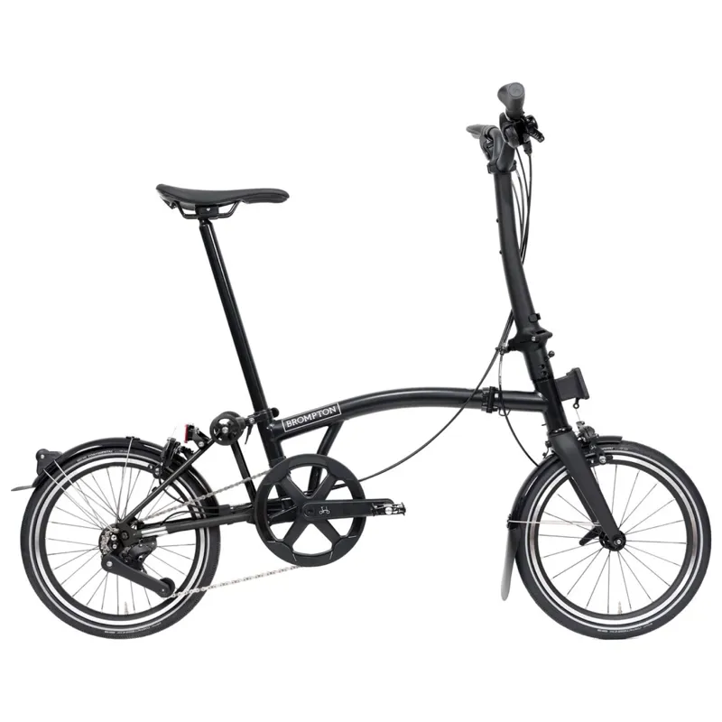 Brompton P-Line 4-speed folding bike in Matt Black