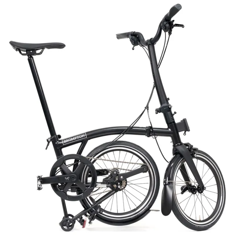 Brompton P-Line 4-speed folding bike in Matt Black-5