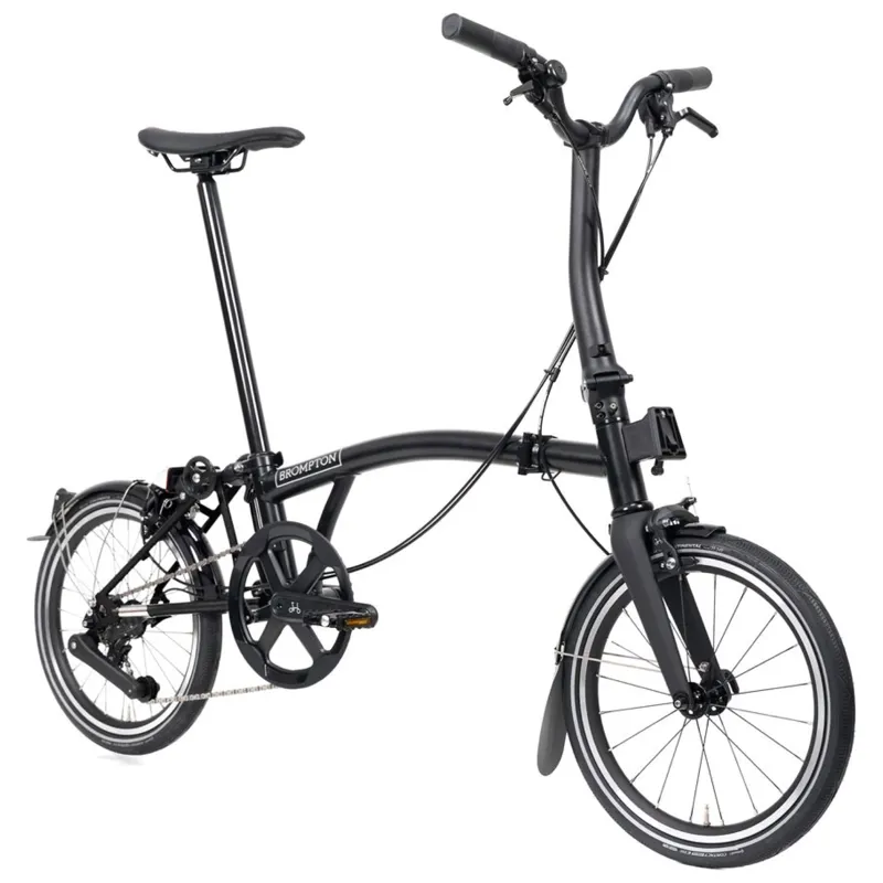 Brompton P-Line 4-speed folding bike in Matt Black-3