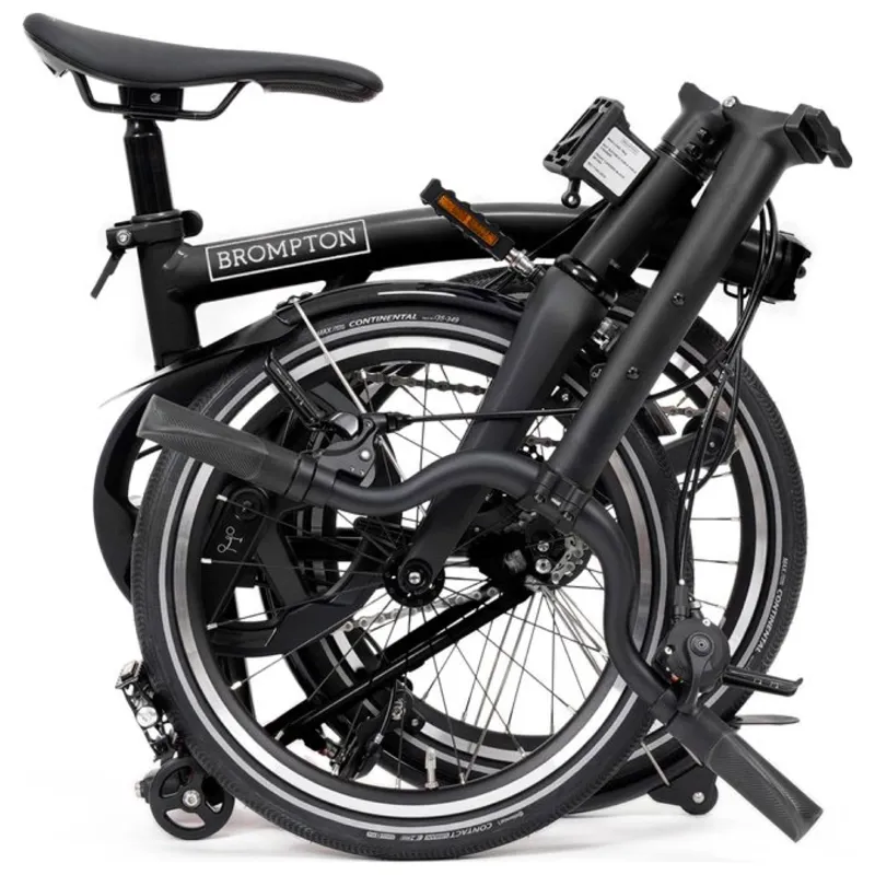 Brompton P-Line 4-speed folding bike in Matt Black-8