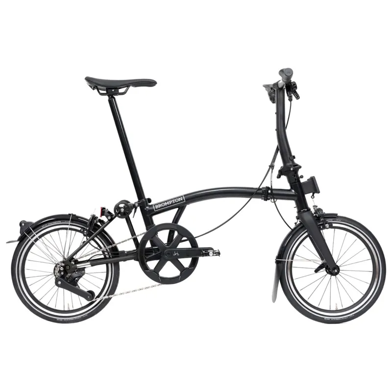 Brompton P-Line 4-speed folding bike in Matt Black-2