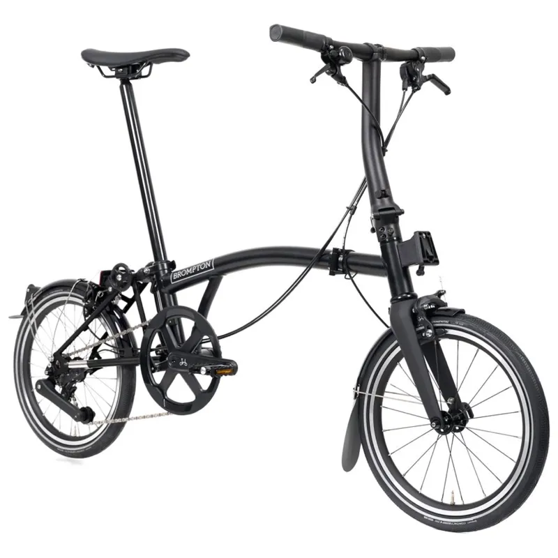 Brompton P-Line 4-speed folding bike in Matt Black-4