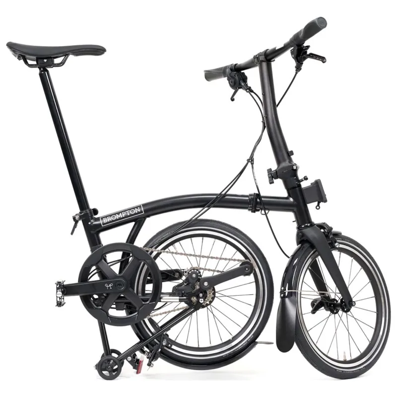 Brompton P-Line 4-speed folding bike in Matt Black-7