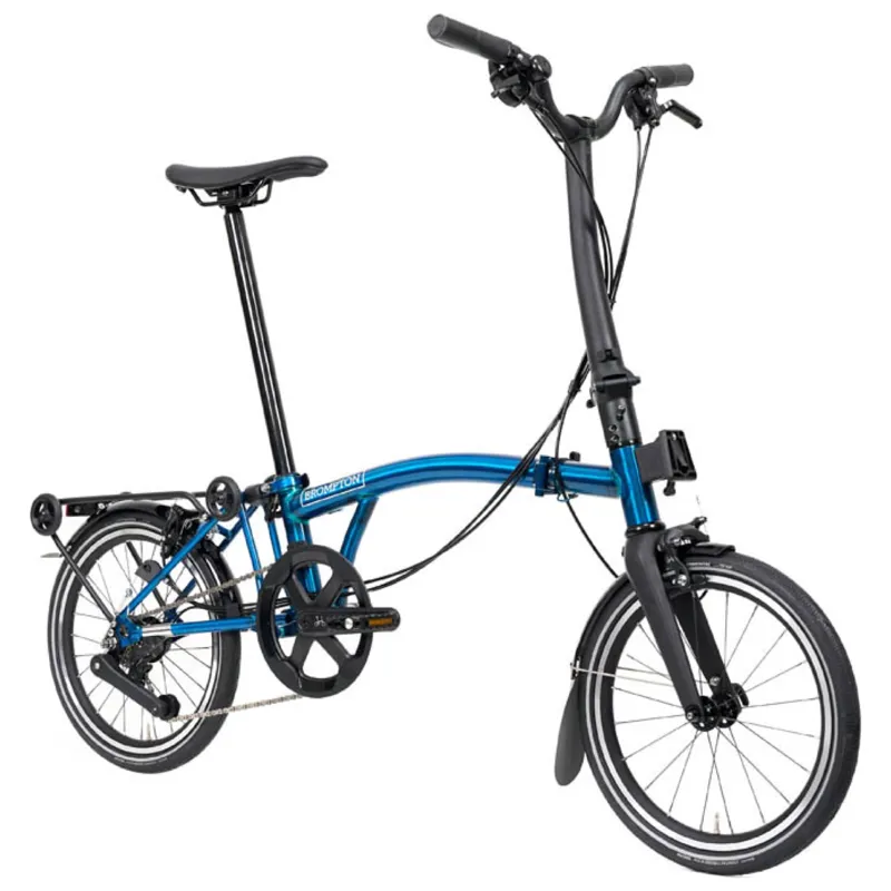 Brompton P-Line 4-speed folding bike with SuperRoll+ Pacific Lacquer-3