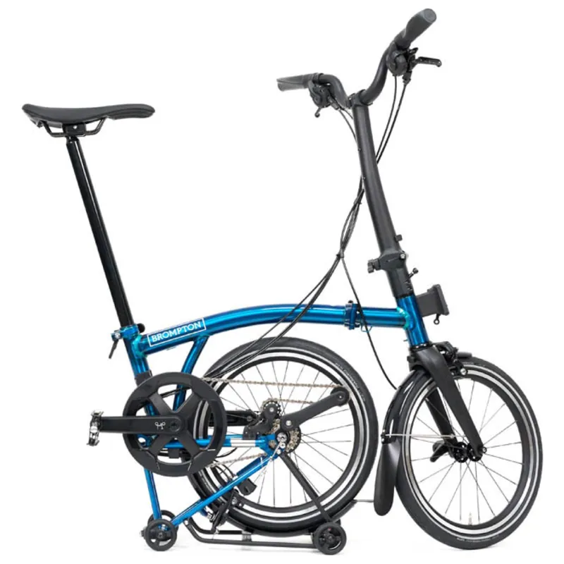 Brompton P-Line 4-speed folding bike with SuperRoll+ Pacific Lacquer-6