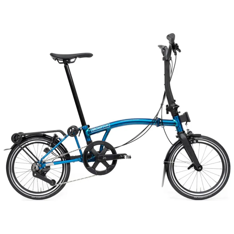 Brompton P-Line 12-speed folding bike with SuperRoll+ Pacific Lacquer-1