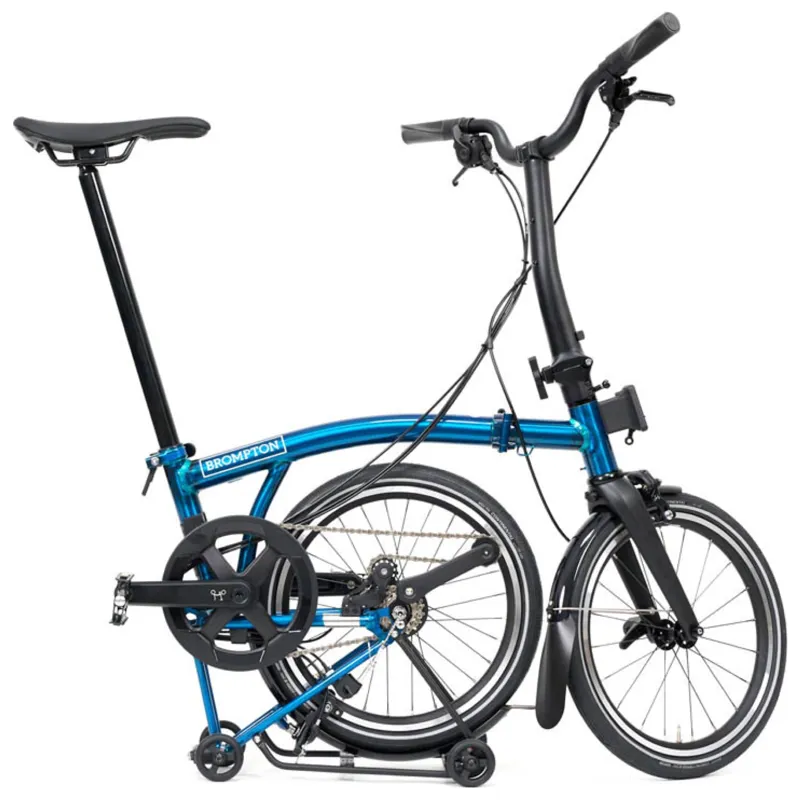 Brompton P-Line 12-speed folding bike with SuperRoll+ Pacific Lacquer-7