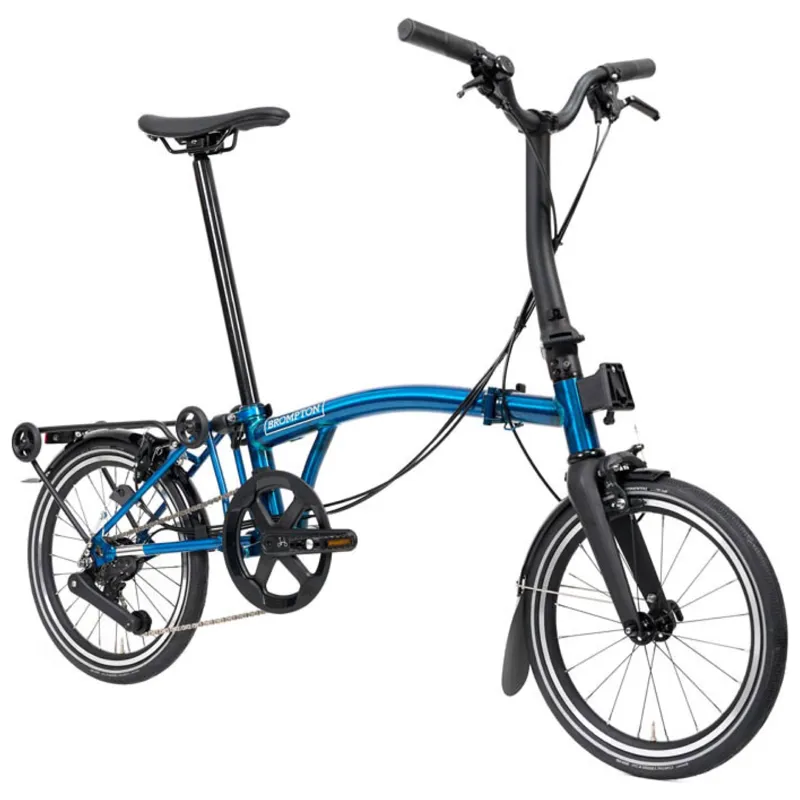 Brompton P-Line 4-speed folding bike with SuperRoll+ Pacific Lacquer-4