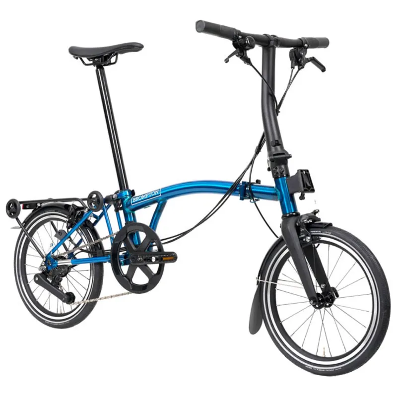 Brompton P-Line 4-speed folding bike with SuperRoll+ Pacific Lacquer-5