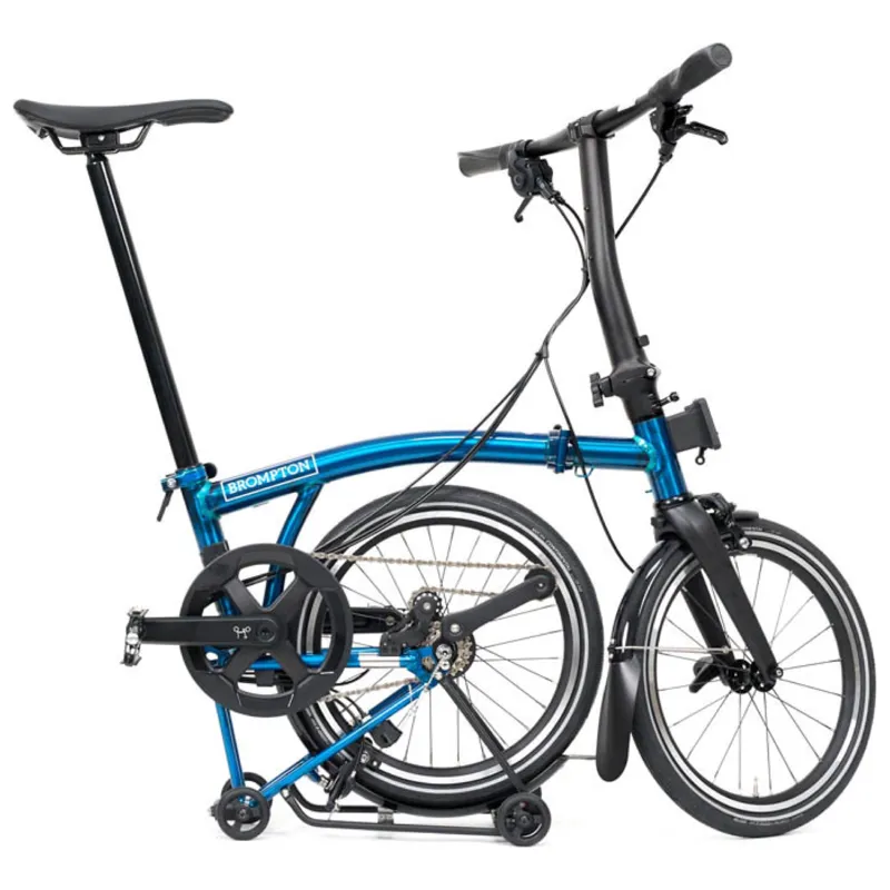 Brompton P-Line 12-speed folding bike with SuperRoll+ Pacific Lacquer-8