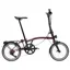 Brompton P-Line 4-speed folding bike with SuperRoll+ in Plum Red