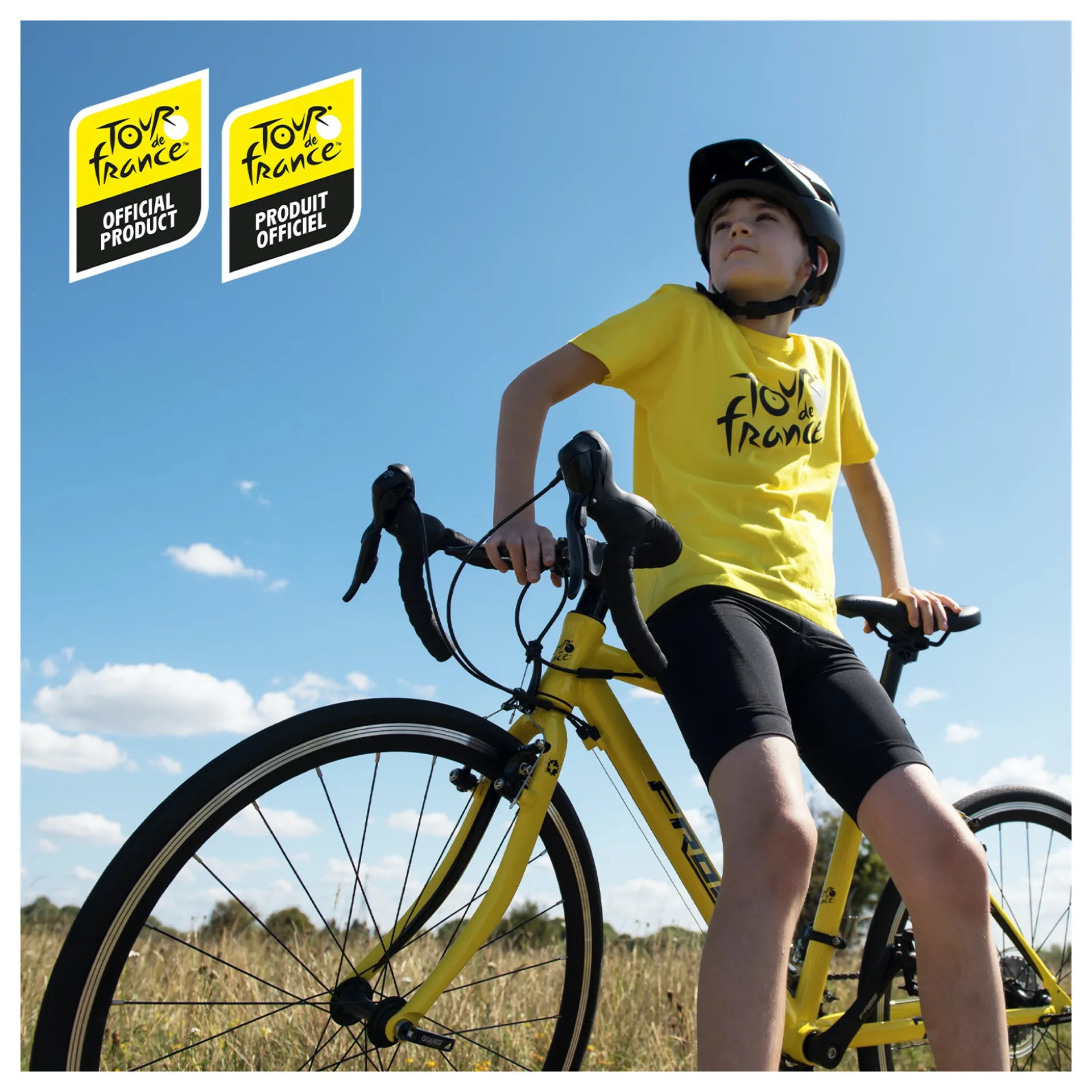 Frog 67 Kids Road Gravel Bike for Age 8-10 Tour de France Yellow