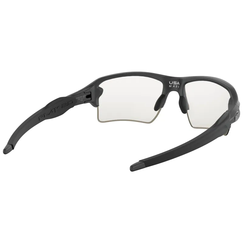 Oakley Flak 2.0 XL - Steel / Clear to Black Iridium Photochromic Lens-6