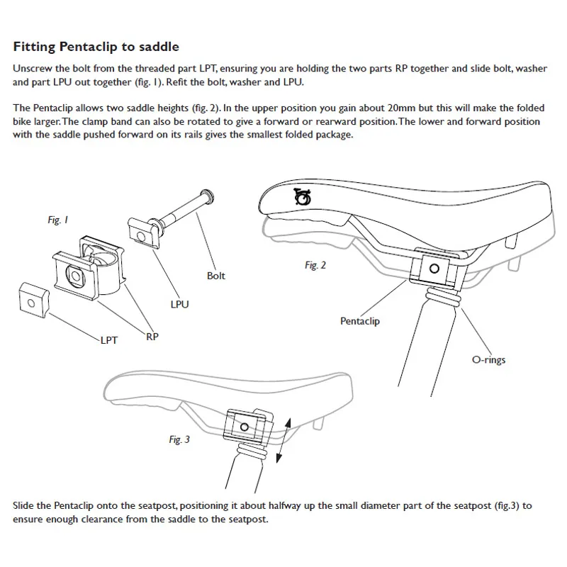Brompton Pentaclip Saddle Mount in Silver-1