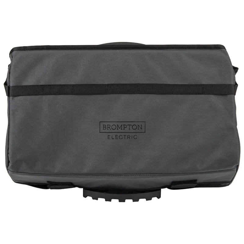 Brompton Electric Basket Bag in Dark Grey