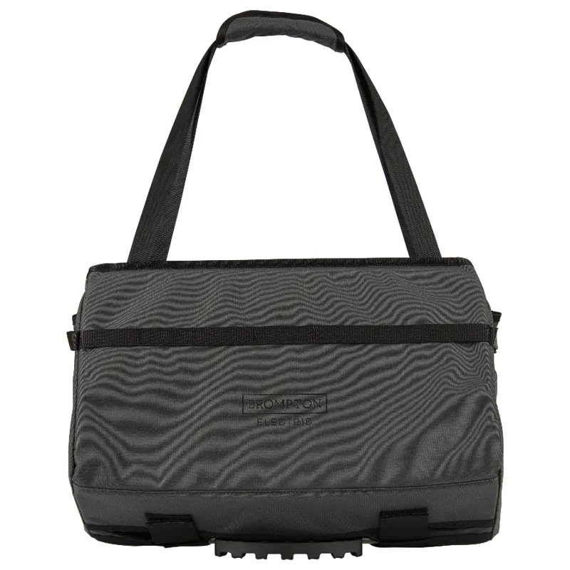 Brompton Electric Basket Bag in Dark Grey-2
