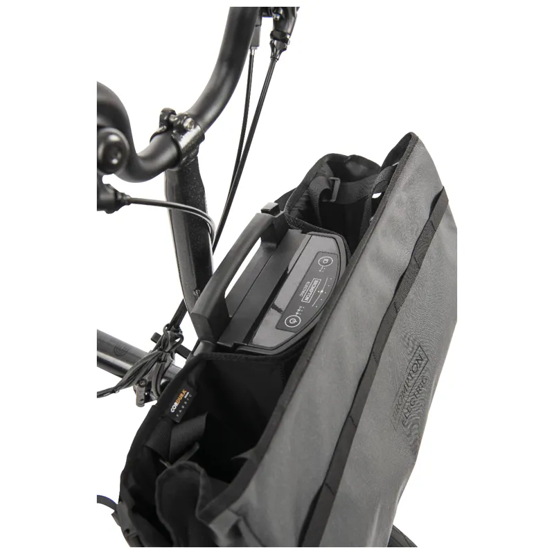 Brompton Electric Basket Bag in Dark Grey-1