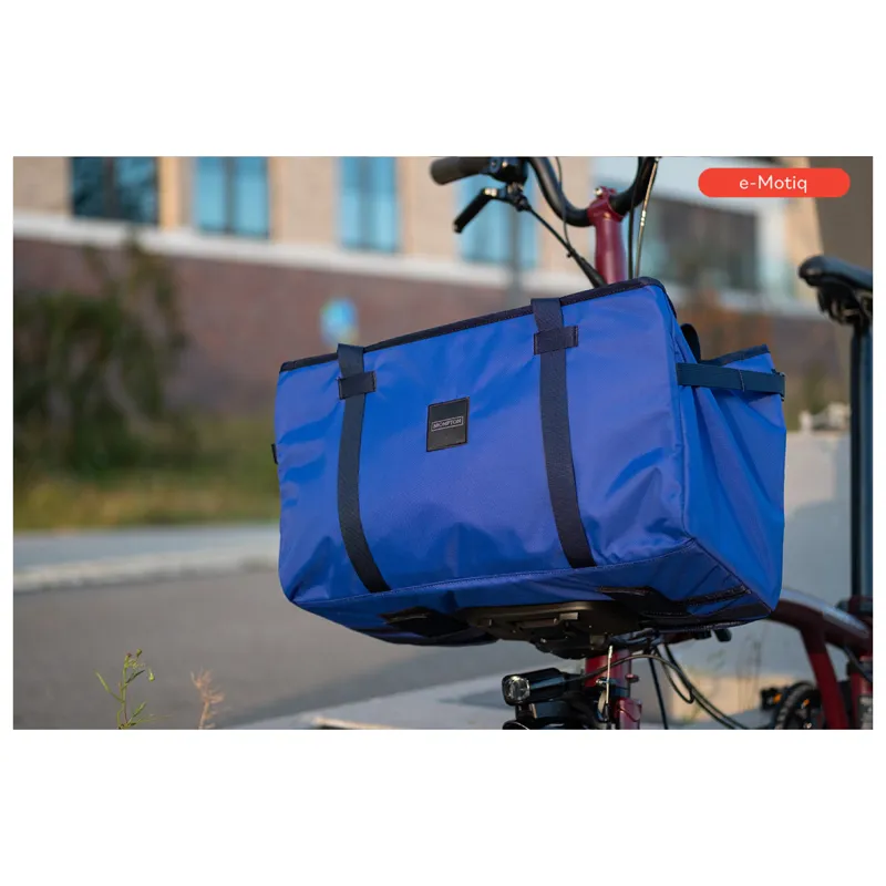 Brompton Electric Basket Large in Blue-3