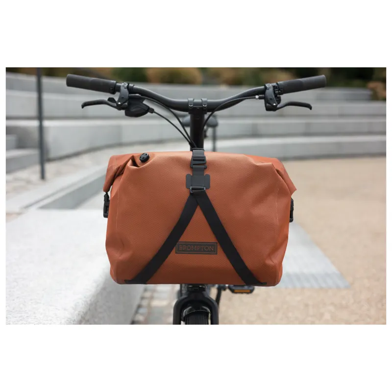 Brompton WaterProof RollTop Large Pannier Bag in Copper-1