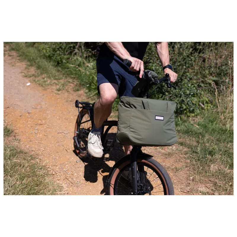 Brompton Tote Bag Medium in Olive Green-7