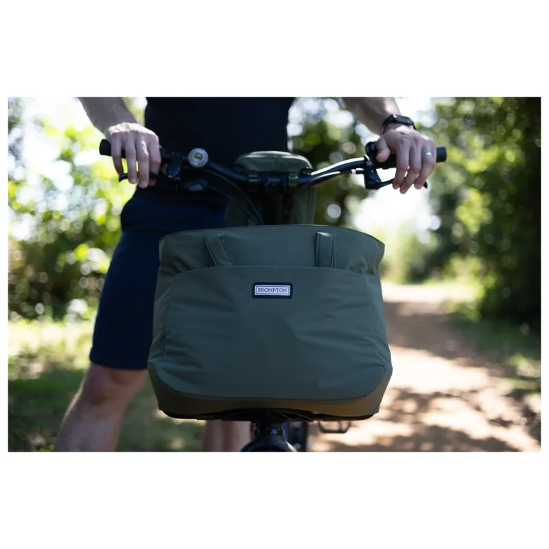 Brompton Tote Bag Medium in Olive Green-10