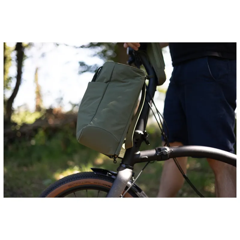 Brompton Tote Bag Medium in Olive Green-9