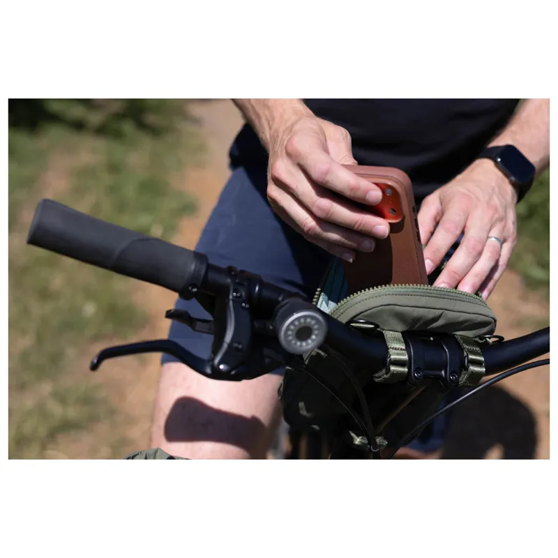 Brompton Zip Pouch Handlebar/Saddle/Shoulder Bag in Olive-6