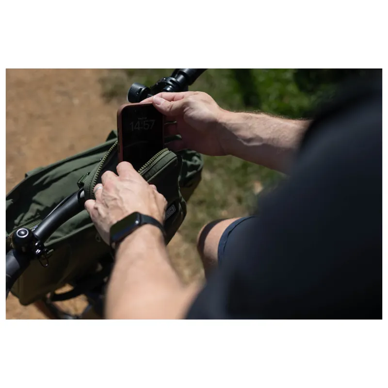 Brompton Zip Pouch Handlebar/Saddle/Shoulder Bag in Olive-7