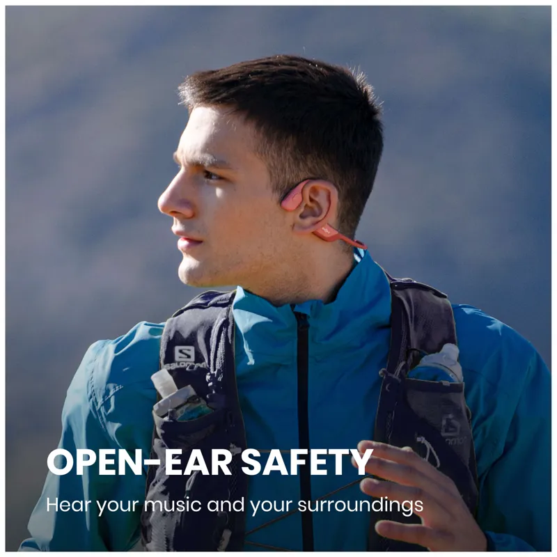 Shokz OpenRun PRO Bone Conduction Headphones in Pink-3