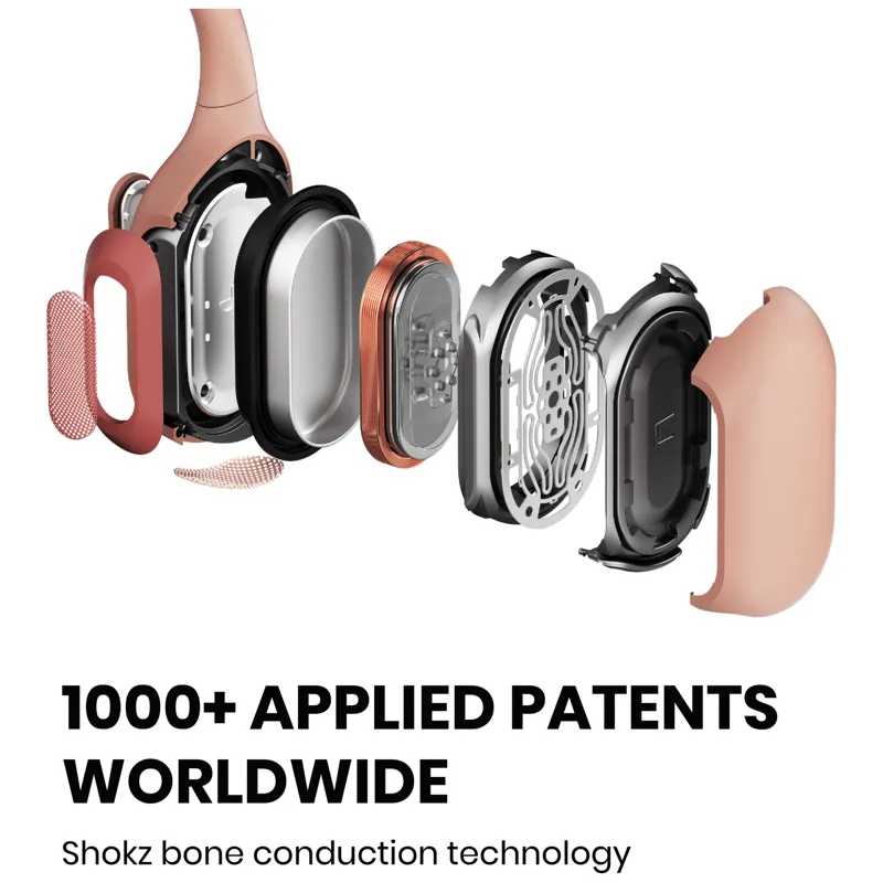 Shokz OpenRun PRO Bone Conduction Headphones in Pink-6