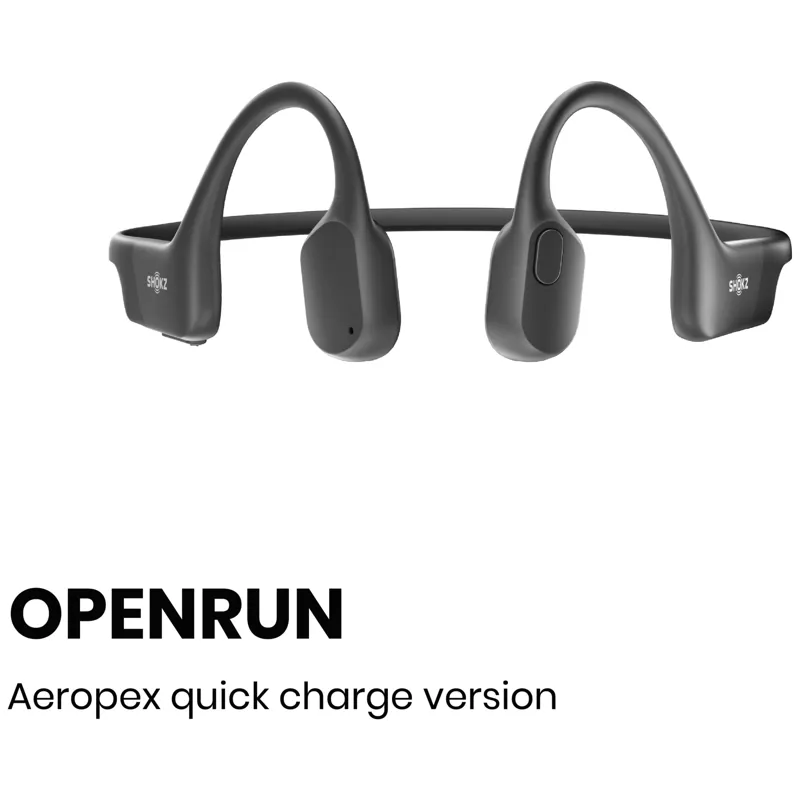 Shokz OpenRun Bone Conduction Headphones in Black-1