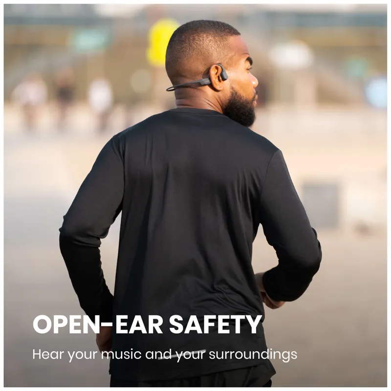 Shokz OpenRun Bone Conduction Headphones in Black-3