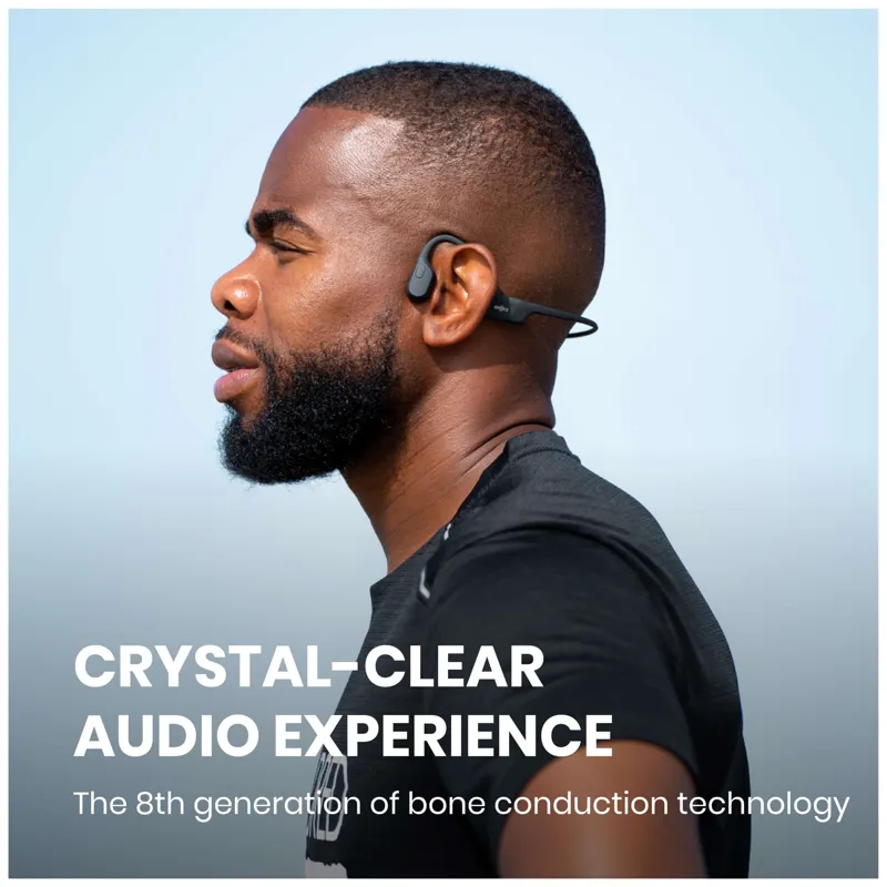 Shokz OpenRun Bone Conduction Headphones in Black-4