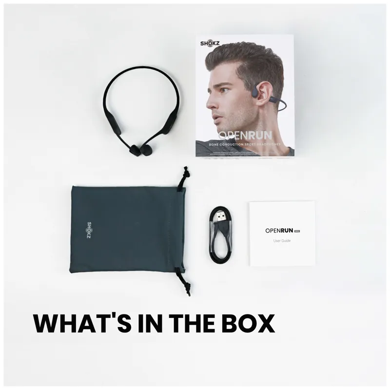 Shokz OpenRun Bone Conduction Headphones in Black-9