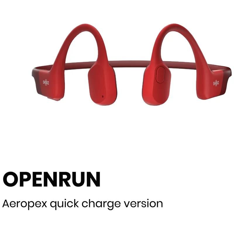 Shokz OpenRun Bone Conduction Headphones in Red-1