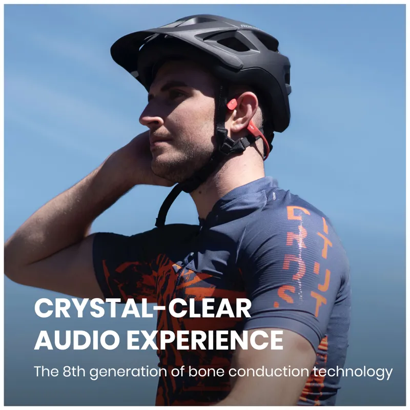 Shokz OpenRun Bone Conduction Headphones in Red-4