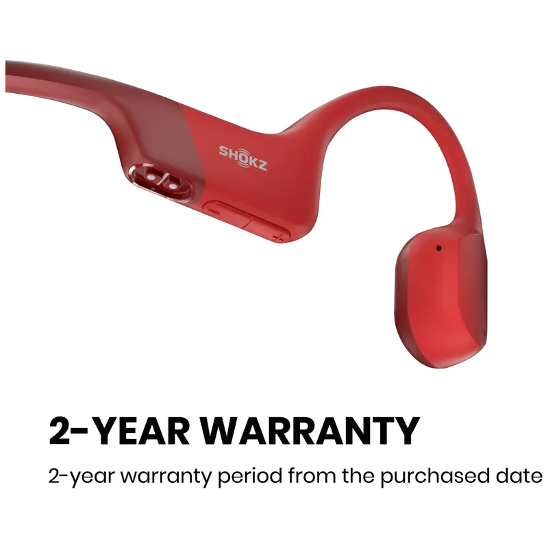 Shokz OpenRun Bone Conduction Headphones in Red-7