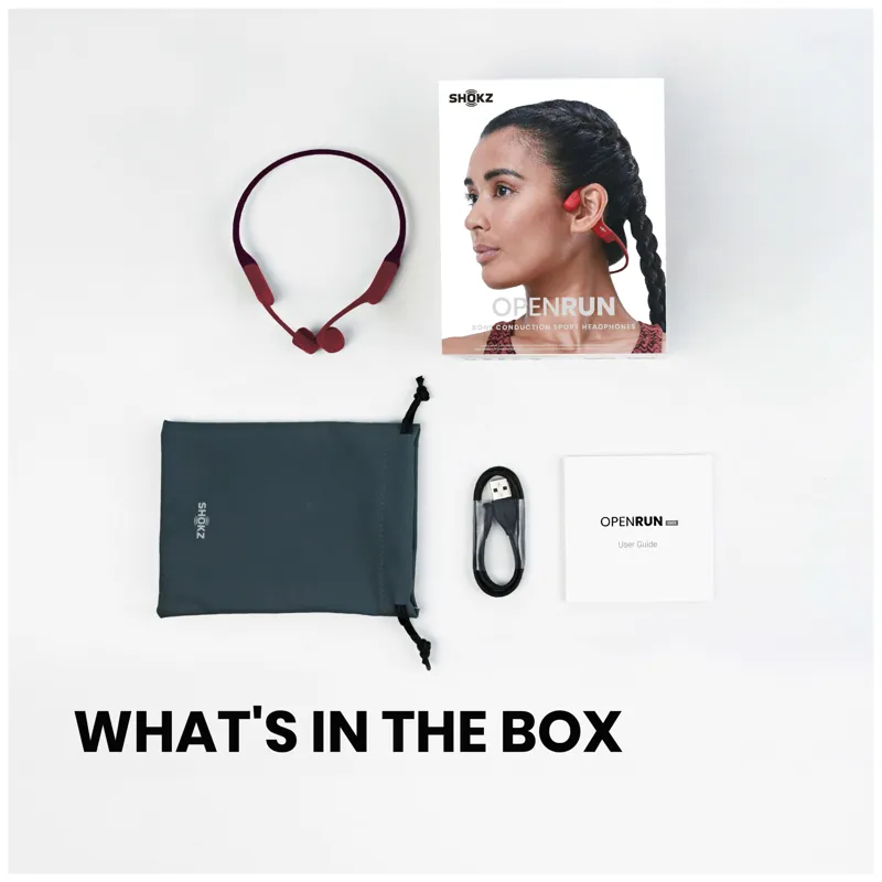 Shokz OpenRun Bone Conduction Headphones in Red-9
