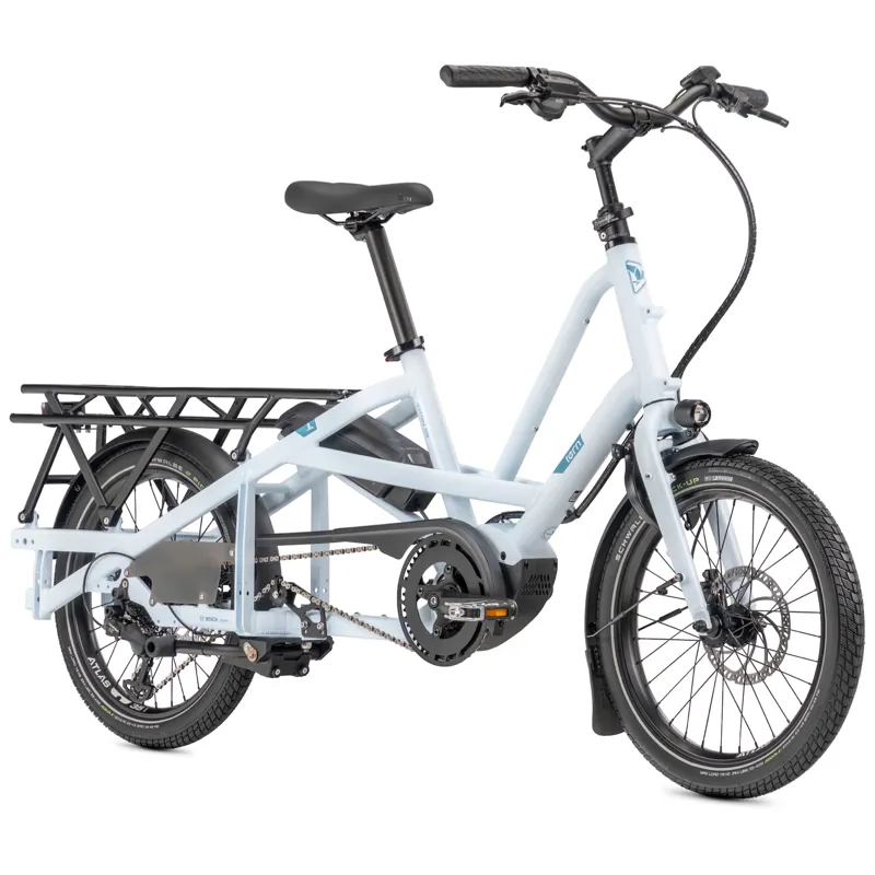 Tern Quick Haul Long D9 Electric Family Cargo Bike in Ice Grey