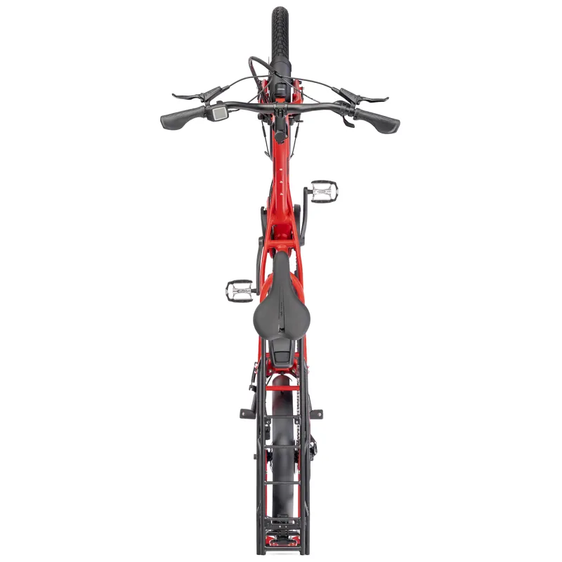 Tern Quick Haul Long D9 Electric Family Cargo Bike in Traffic Red-3