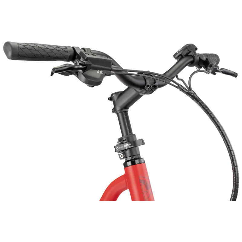 Tern Quick Haul Long D9 Electric Family Cargo Bike in Traffic Red-13