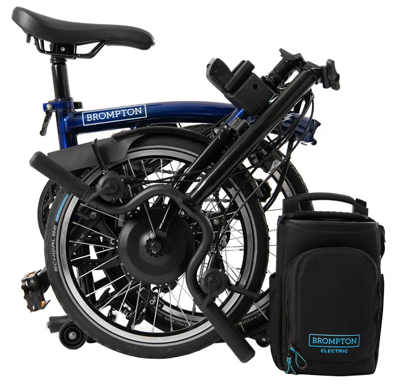 Brompton H6L Folding Electric Bike Blue Bolt Lacquer