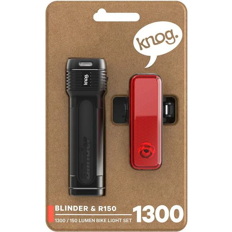 Knog Blinder Pro 1300 Front and  R150 Rear Twin Light Set-3