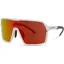 Madison Crypto Sunglasses - White Frame - Fire Mirror / Amber / Clear