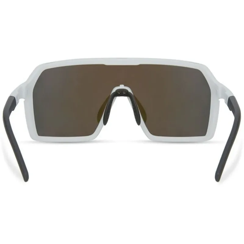 Madison Crypto Sunglasses - White Frame - Fire Mirror / Amber / Clear-3