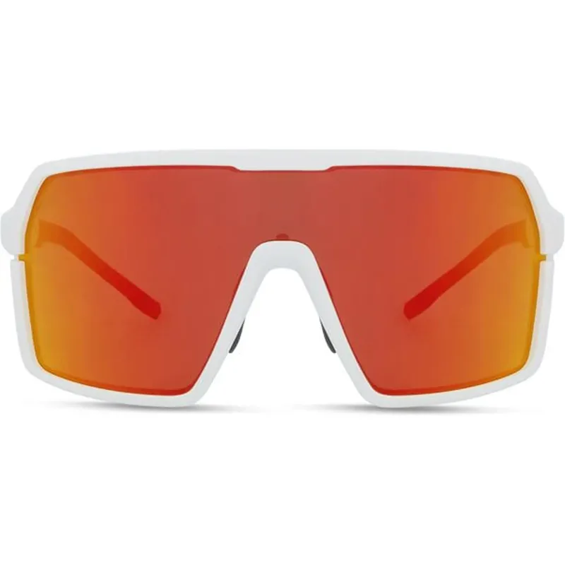 Madison Crypto Sunglasses - White Frame - Fire Mirror / Amber / Clear-1