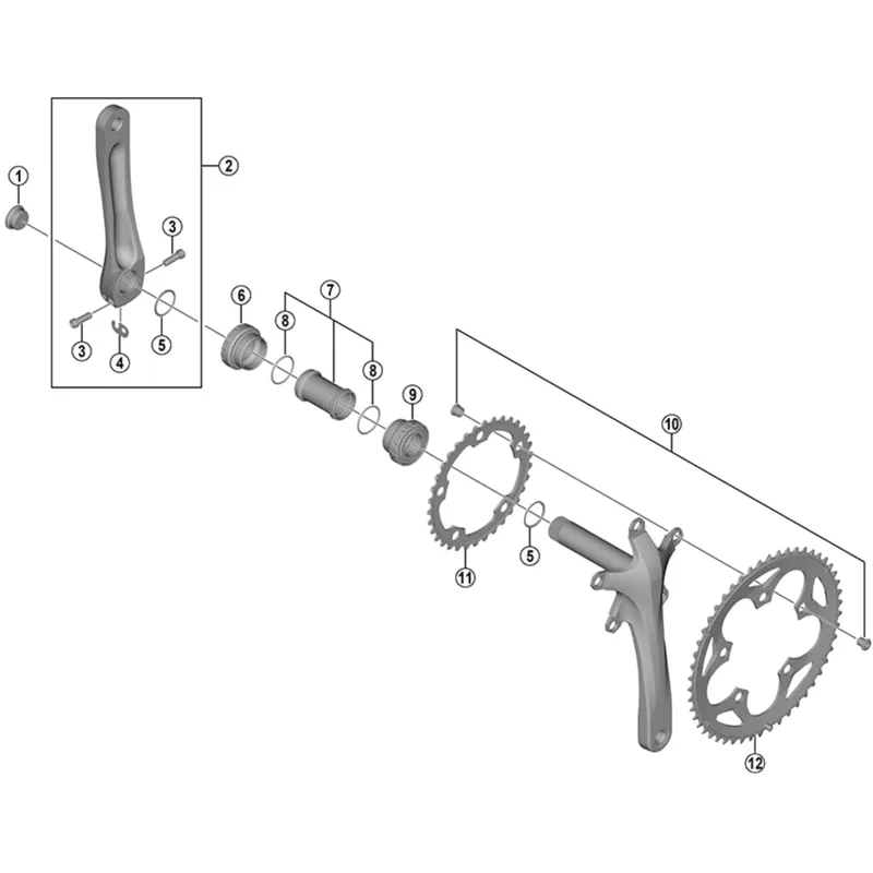 Shimano Tiagra FC-RS400 Replacement Chain rings 34T / 50T-3